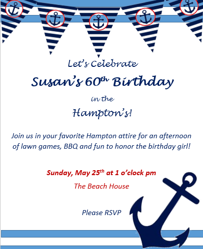 Susan's 60th WP